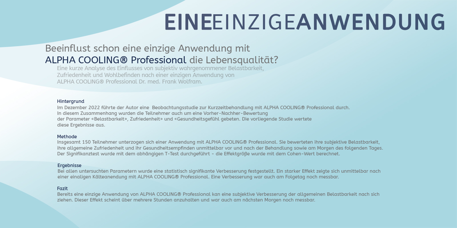 Studienergebnis zur Anwendung
